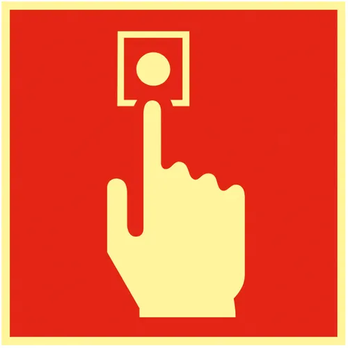 Skylt Brandlarmsknapp 150x150 mm, Supernova 824902