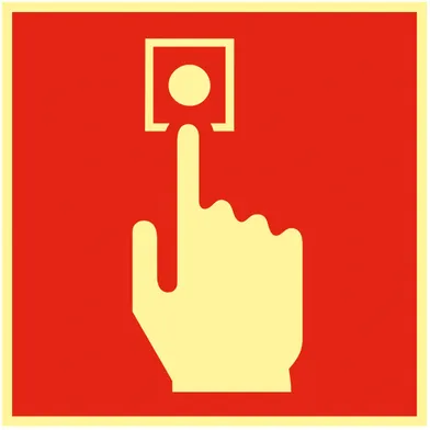 Skylt Brandlarmsknapp 150x150 mm, Supernova 824902