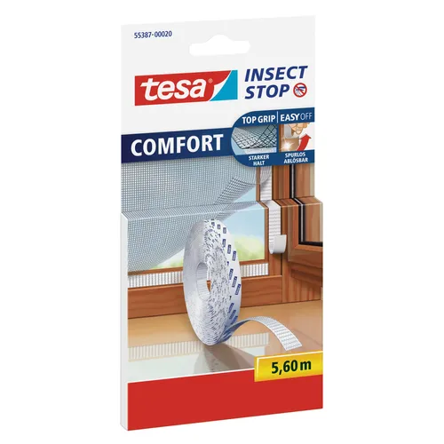 Kardborrband för insektsnät 9 mm, 5,6 m