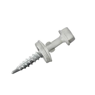 Plasttaksskruv J2PT f. trä, C3 4,8x35 mm, Vit, 25 st/frp