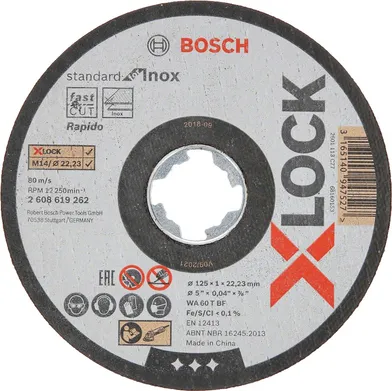 Kapskiva X-Lock Standard Inox 125 mm