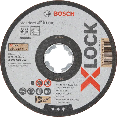 Kapskiva X-Lock Standard Inox 125 mm, 10-pack