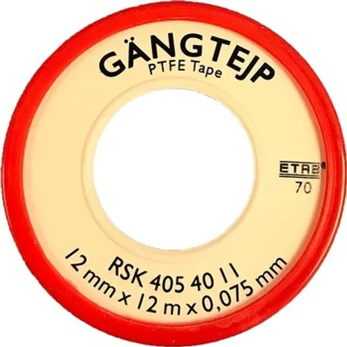 Gängtejp 12 mm, 12 m