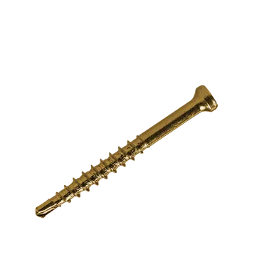 Sockelskruv m. borrspets u. stödgänga 3,2x28 mm, Gul, 500 st/frp