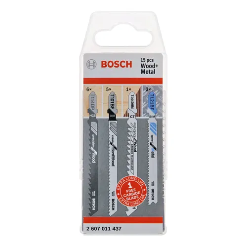 Sticksågblad set Trä/Metall 15 delar