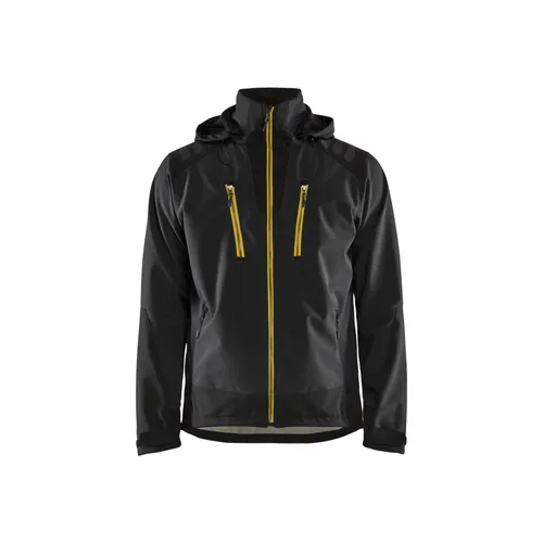 Softshelljacka 4749, Svart/Varselgul Strl. XL