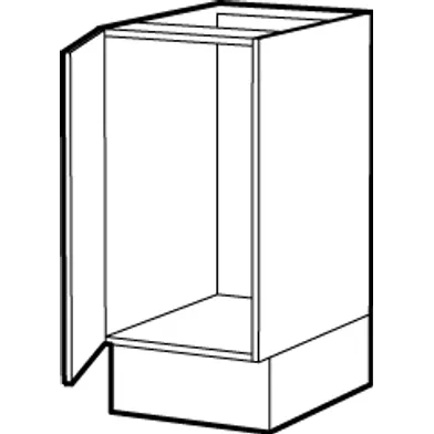 Bänkskåp/Grytskåp, Vit 05 40 cm, två gallerhyllor