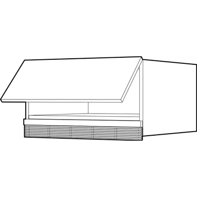 Överskåp f. kyl/frys, Vit 05 320 mm