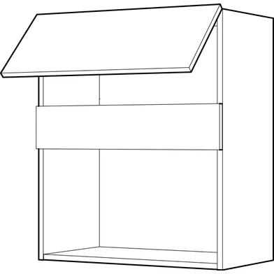 Väggskåp K-höjd, för micro, Vit 05 60 cm