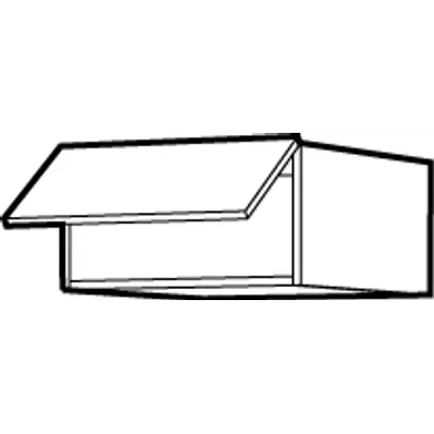 Toppskåp 256 mm, Vit 05 50 cm