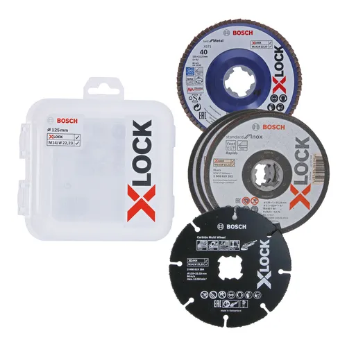 Kap- & slipset X-Lock 125 mm, 5 delar