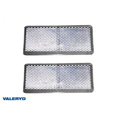 Rektangulär reflex självhäftande Vit, 90x40 mm, 2-pack