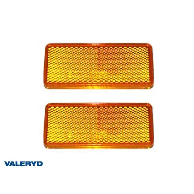 Rektangulär reflex självhäftande Gul, 90x40 mm, 2-pack
