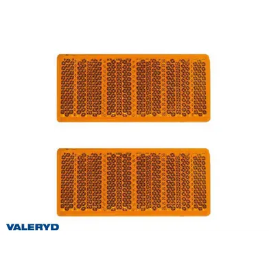 Rektangulär reflex självhäftande Gul, 69x31,5 mm, 2-pack