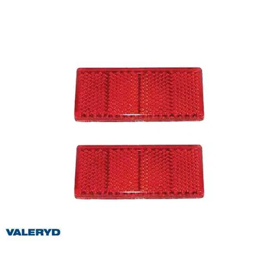 Rektangulär reflex självhäftande Röd, 69x31,5 mm, 2-pack