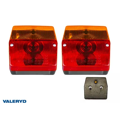 Baklampa m. skyltbelysning 99x93x49 mm, 2-pack