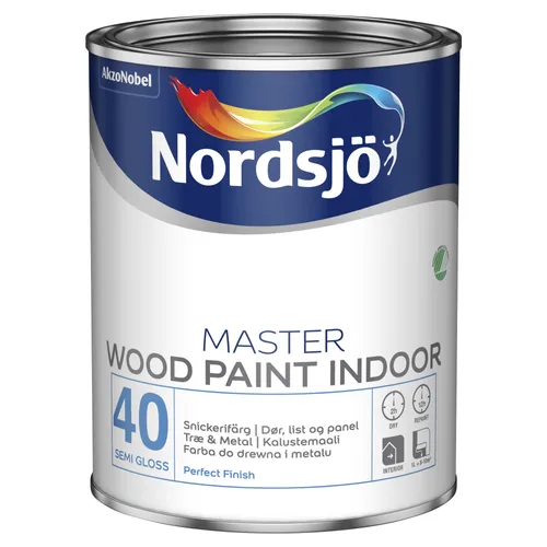 Snickerifärg Master Indoor 40 BW (Vit), 1 l