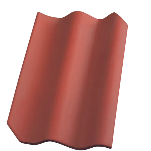 Höjslev 2-kupig lertegelpanna Röd