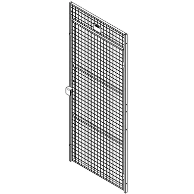 Dörrsektion Medium UX450 900x2200mm, Höger, Grå RAL7037