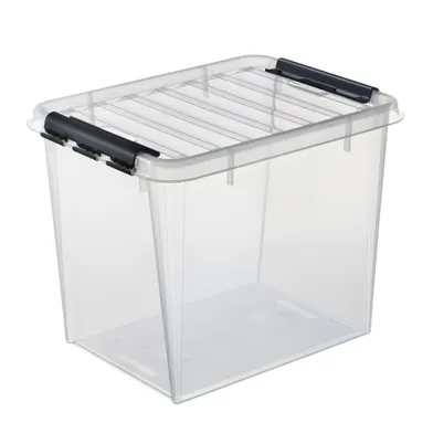 Förvaringsbox Classic m. lock 50 l, Transparent