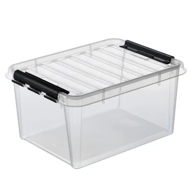 Förvaringsbox Classic m. lock 15 l, Transparent