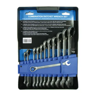 Spärringnyckelset 8-19 mm, 12 st