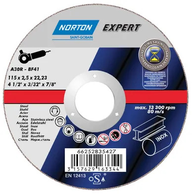 Kapskivor steel-inox typ 41 125x1,6x22 mm