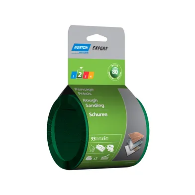 Sliprullar med kardborre, 93 mm k80, 5 m