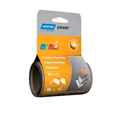 Sliprullar med kardborre, 93 mm k180, 5 m