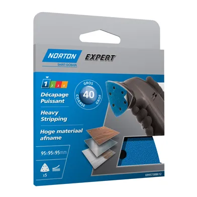 Slipark för hörnslipmaskiner 95x95x95 mm, k40, 5-pack