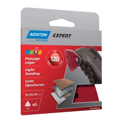 Slipark för hörnslipmaskiner 95x95x95 mm, k120, 5-pack