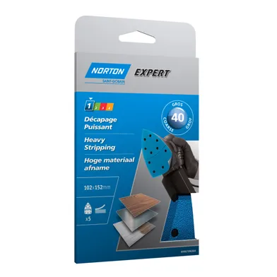 Slipark för multislipmaskiner 102x152 mm, k40, 5-pack