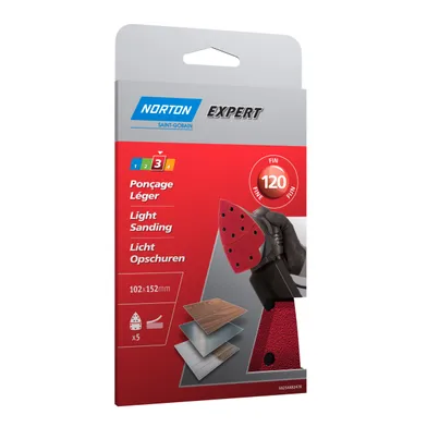 Slipark för multislipmaskiner 102x152 mm, k120, 5-pack