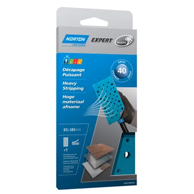 Slipark multi-air för oscillerande maskiner 93x185 mm, k40, 5-pack