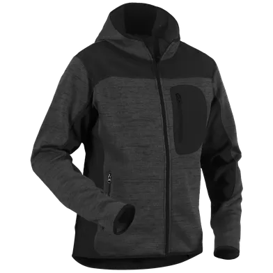 Stickad jacka, Antracitgrå Strl. S