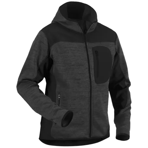 Stickad jacka, Antracitgrå Strl. M