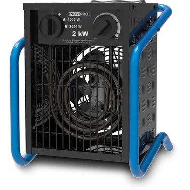 Byggfläkt 2 kw, ip24, 1,6 m kabel