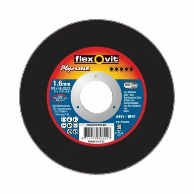 Kapskiva BF41 Mega-Line INOX, Tunn 125x1,0x22,23 mm