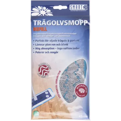 Refill trägolvsmopp microfiber 45 cm