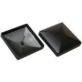 Stolphatt Cap 76x76 mm, svartmålad