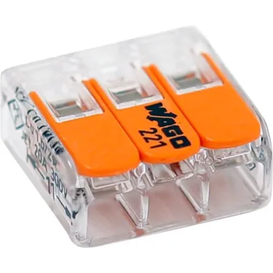 Toppklämma Wago 0,14-4 mm² 3-polig