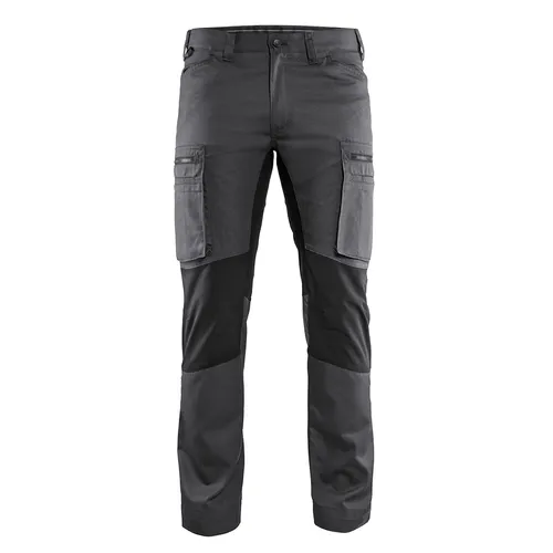 Servicebyxa Plain m. stretch, Mörkgrå/Svart Strl. C54