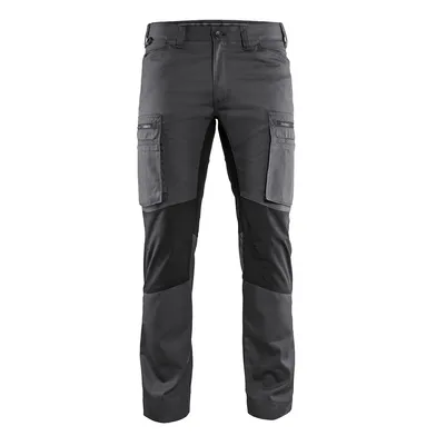 Servicebyxa Plain m. stretch, Mörkgrå/Svart Strl. C54