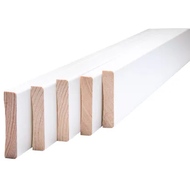 Foderset vitmålad furu 12x56 mm 5 st 2200 mm