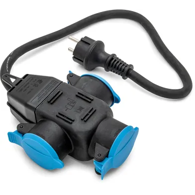 Skarvsladd IP44 3-vägsuttag 3x2,5 mm², 0,5 m