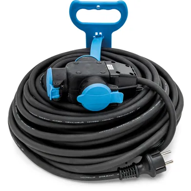 Skarvsladd IP44 3-vägsuttag 3x2,5 mm², 25 m