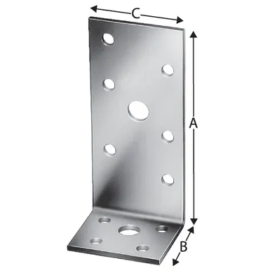 Vinkelbeslag AH CE 90x35x40x2,5 mm
