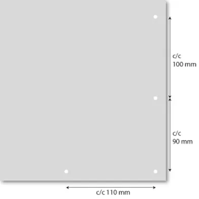 Inbrottsplåt IBS 2400x900 mm 2 mm, hålad