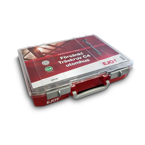 Sortimentlåda Träskruv C4 11 olika dimensioner