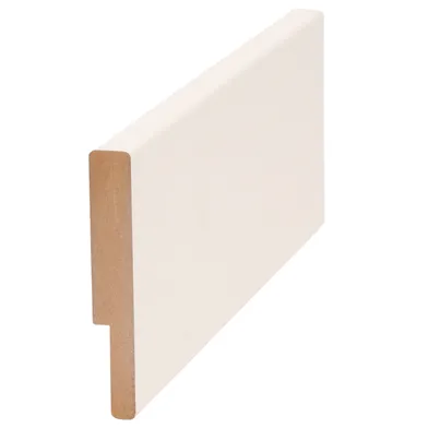 Fönstersmyg m. fals vitmålad MDF 16x150 mm, 4200 mm
